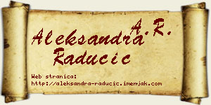 Aleksandra Radučić vizit kartica